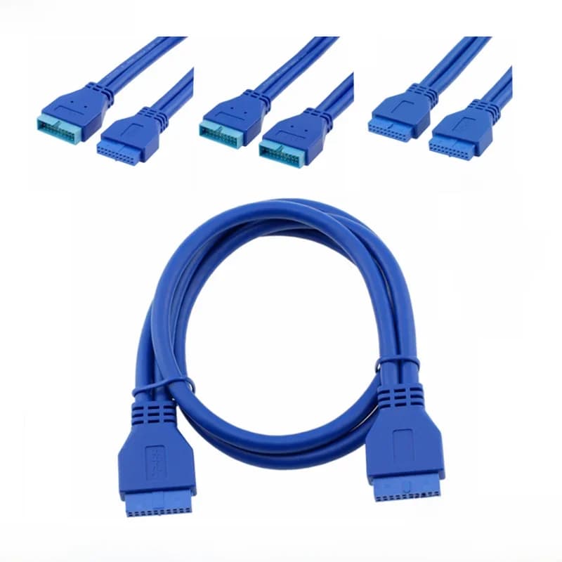Câble d'extension USB 3.0 femelle à 20 broches, 5Gbps, 50cm, pour carte mère