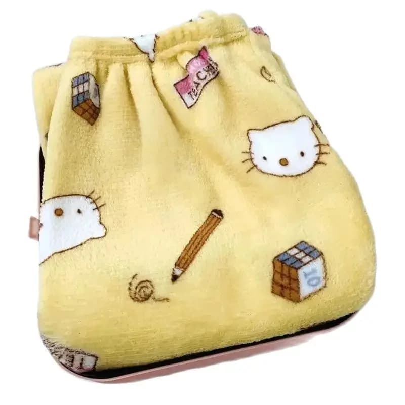 Pyjama d'hiver en glouton pour femme, pantalon chaud confortable pour la maison, pantalon moelleux en peluche, pyjama de dessin animé chaton mignon, nouveau, 2024