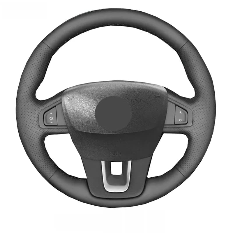 Juste de volant de voiture cousue à la main, tresse ronde, beige, noir, gris, Renault décennie k3, 2007-2012, Latitude, Renault, Samsung SM5, SM7
