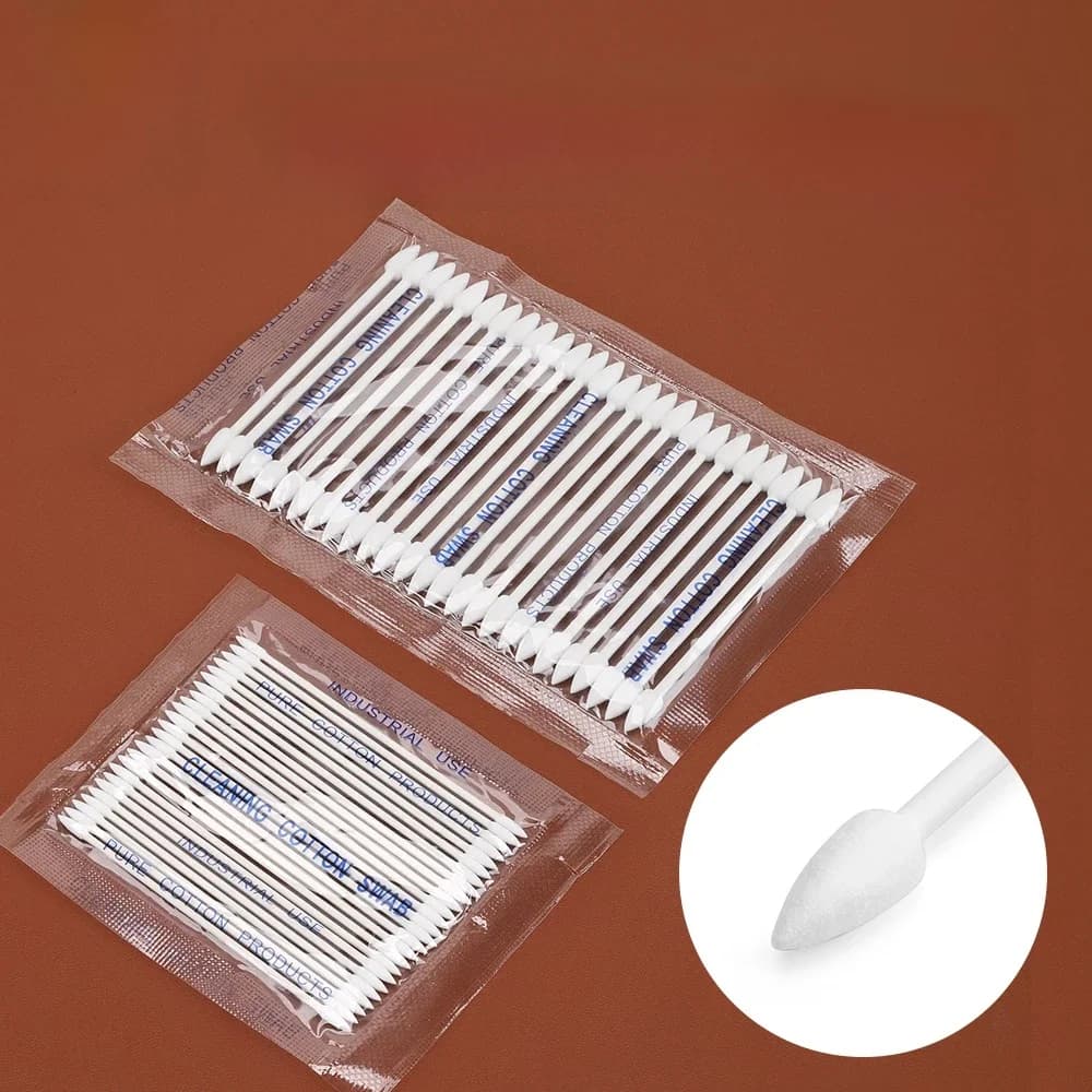 WUTA 25 pièces cotons-tiges éponge bâton double pointe cotons-tiges pour teindre les bords du cuir finition bricolage peinture des bords appliquer de la colle outils d'artisanat