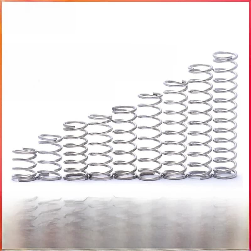 Ressort de Compression en acier inoxydable 304, ressort de rappel, fil d'acier diamètre 0.2 ~ 0.3mm diamètre extérieur 1.5 ~ 6mm 10 pièces
