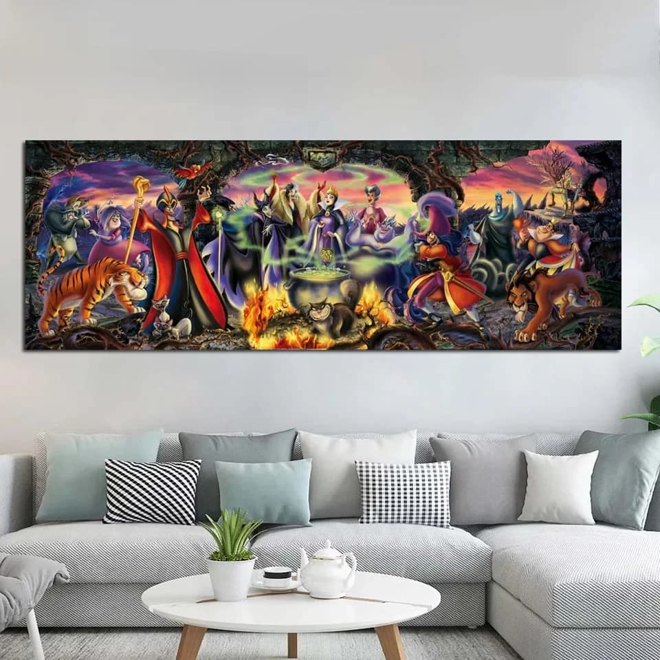 Diamant peinture fantaisie dessin animé sorcière méchant ensemble passe-temps Art 5D bricolage complet perceuse conte de fées princesse mal reine mosaïque décor k114