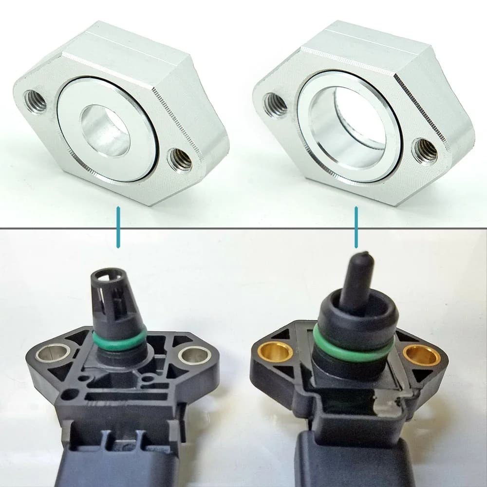 Adaptateur de capteur de carte en aluminium, 1 pièce, KIT de bride pour VW AUDI 1.8T, GOLF GTI BEETLE JETTA A4