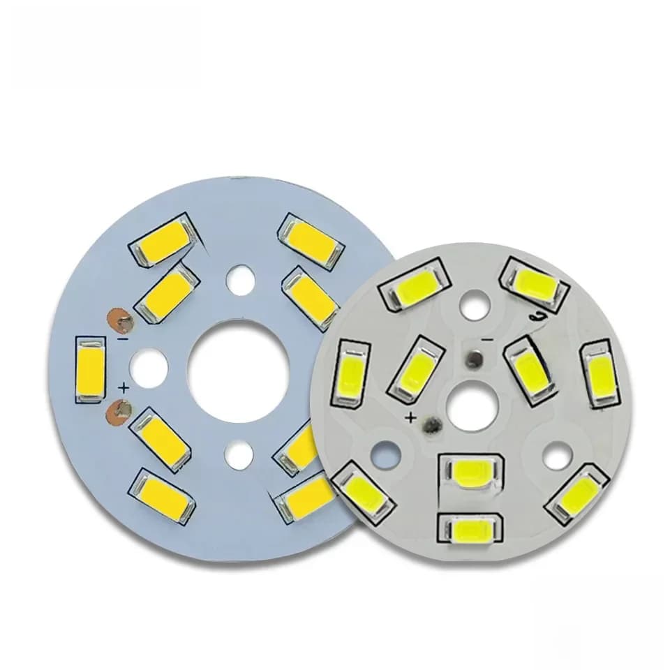 Panneau lumineux LED PCB avec puces SMD5730, plaque de lampe en aluminium pour bricolage, ampoule de plafond, 5W 35mm 40mm 44mm, 10 pièces