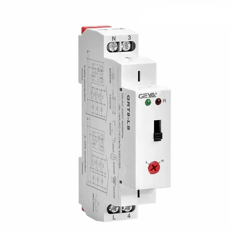 GEYA GRT8-LS/LM interrupteur d'escalier retard automatique interrupteur de lumière AC230V relais 16A relais de contrôle de la lumière interrupteur de minuterie d'escalier