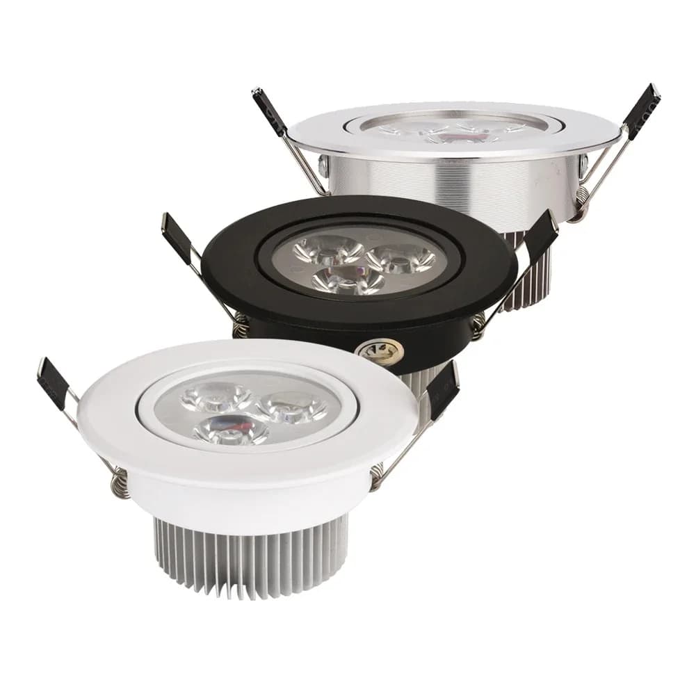 Spot LED encastré pour plafond, trou de 70mm ou 90mm, taille moyenne, pour maison, surface de 20 mètres carrés, 10-15 pièces recommandées