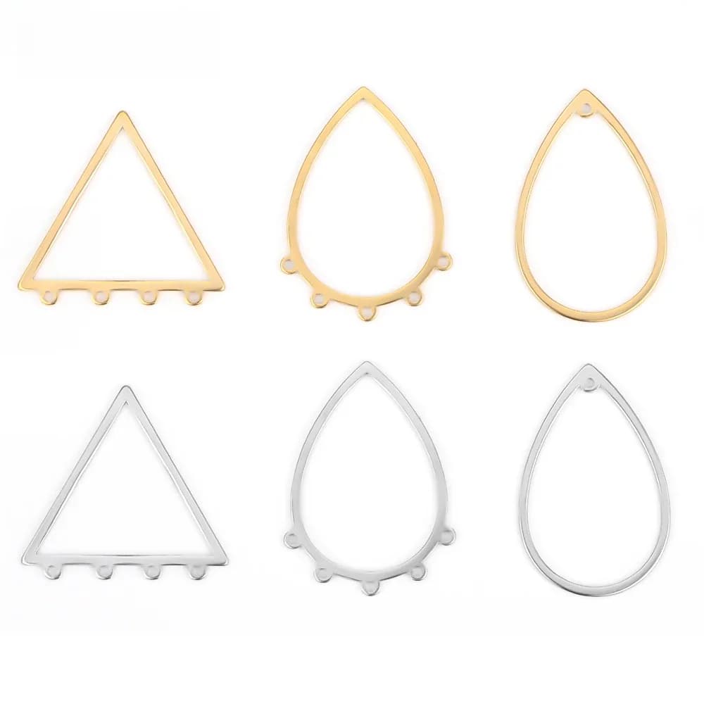 Connecteurs de breloques de boucles d'oreilles en acier inoxydable, 10 pièces, pour bricolage, accessoires de fabrication de bijoux, crochets d'oreille, résultats artisanaux, fils, accessoires
