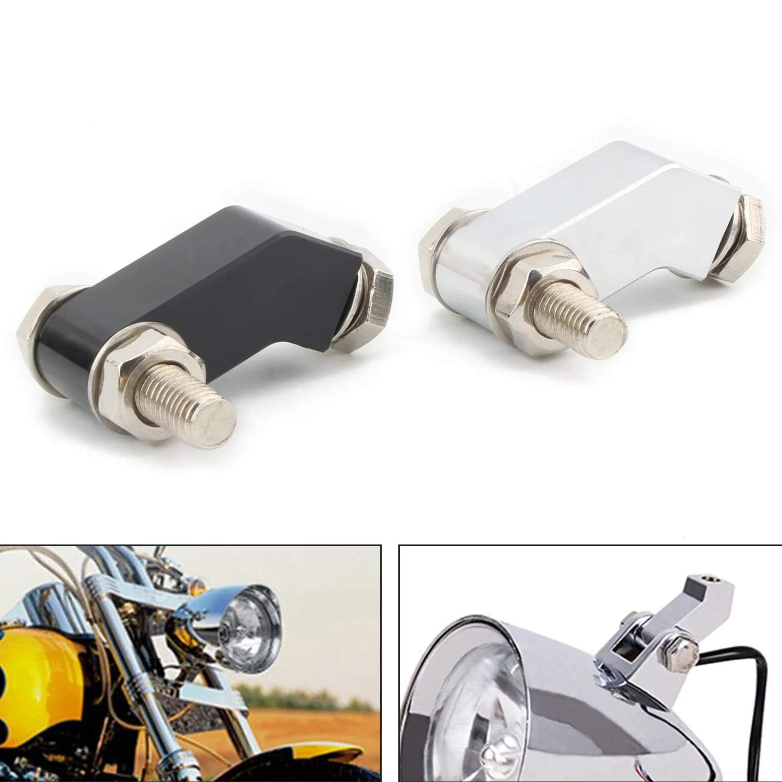 Support de montage pour phare de moto, bloc de fixation CNC, avec diamètre intérieur de 3/4 de pouce, pour Harley Dyna, Softail, Dyna Breakout, Bobber, Chopper.