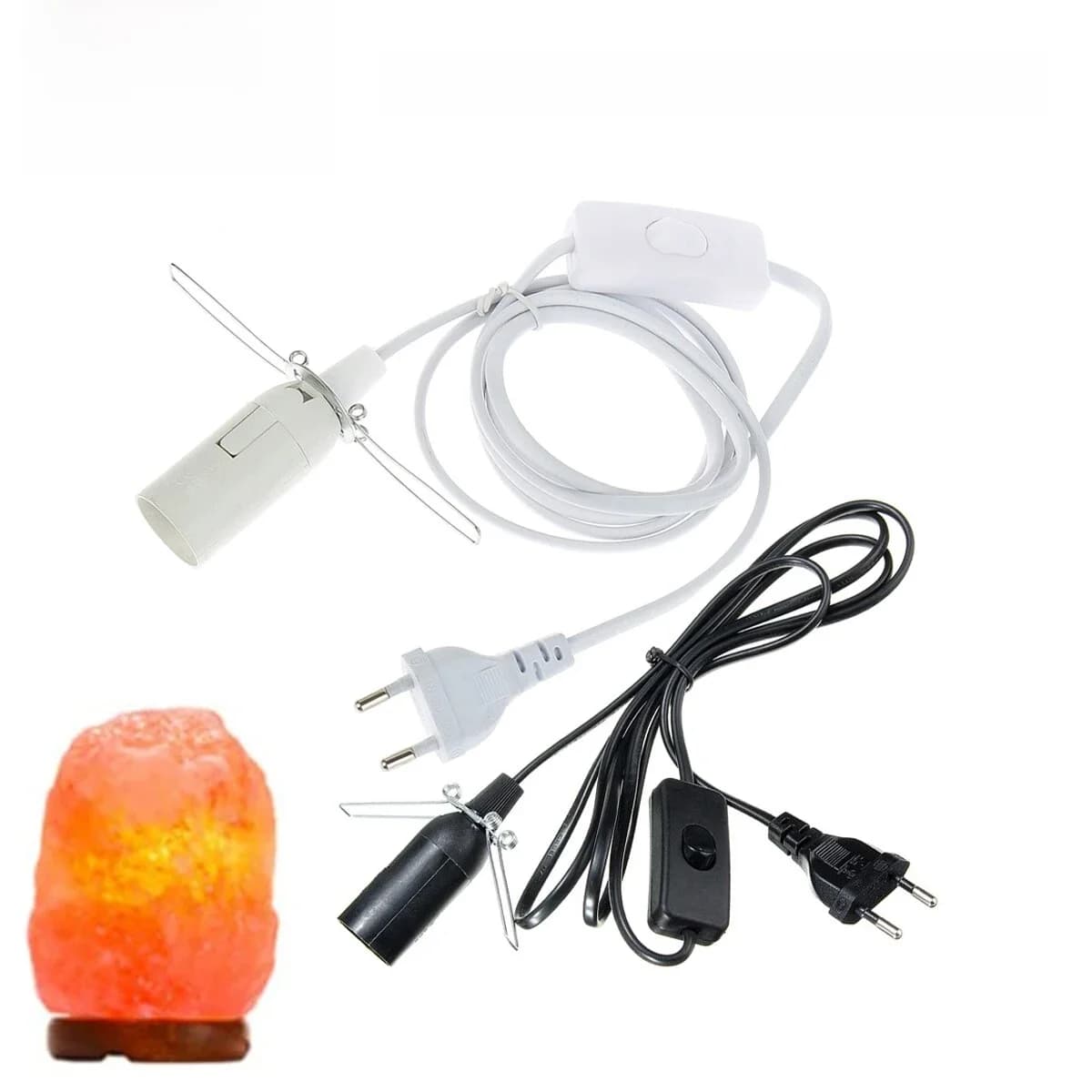 Base de lampe sel avec interrupteur, cordon d'alimentation de 1.8m, E14 E27, pour ampoule LED suspendue