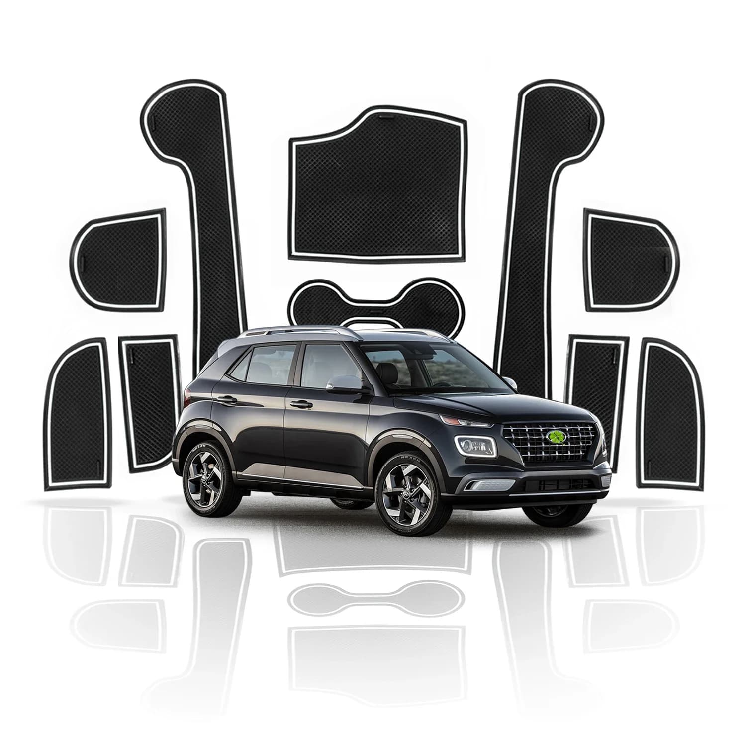 RUIYA pour Hyundai Venue 2020 2020 2021 2021 2022 2023 2024 2025 Tapis de porte de voiture antidérapant Tapis de fente Auto Intérieur Hyundai Venue 2024 Accessoiresundai Venue Accessoires 2022