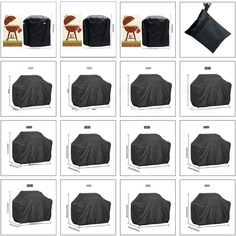Juste de protection ronde pour barbecue, 1 pièce, 190T/210D, anti-poussière, étanche, Weber, rapide