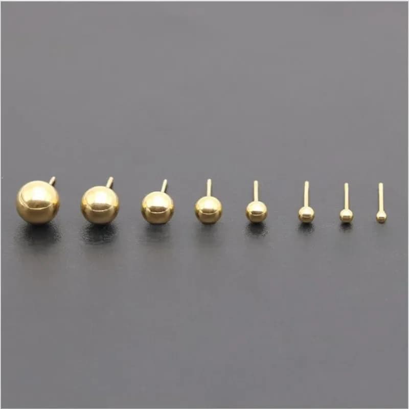 Petites boucles d'oreilles rondes en titane PE08, boucle d'oreille en acier inoxydable, placage IP, sans décoloration, sans allergie, Ik2 mm à 8mm