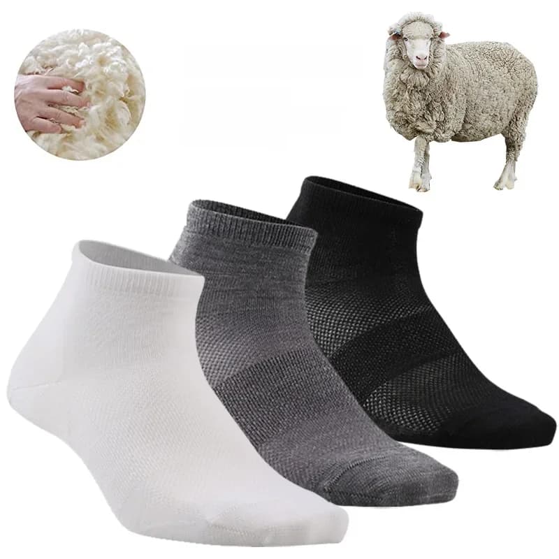 ALWOOD-Chaussettes athlétiques ultra-légères en laine mérinos pour hommes et femmes, chaussettes fines respirantes, sans rinçage, course à pied, tennis, golf, été, traitées, 3 paires