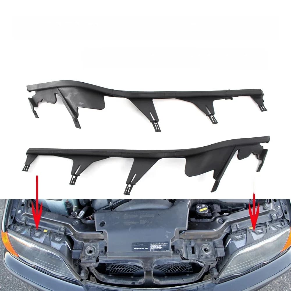 Ensemble de bandes de couverture de lumière de sauna supérieur avant de voiture, garnitures de banquettes lumineuses de sauna, joint de bande pour BMW E46, 4 portes, 323i, 325i, 328i, 330i, 1998-2001