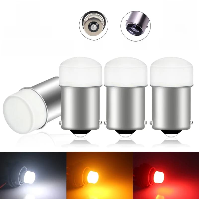 2/4 pièces 1156 BA15S P21W ampoule LED 1157 BAY15D P21/5W lumière LED R5W R10W phares antibrouillard de voiture DRL clignotant lampe 12V blanc rouge jaune