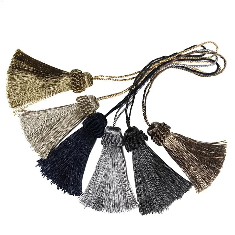 2 pièces glands frange couture rideau accessoires bricolage gland suspendu pendentif décoration Polyester clé glands petite frange