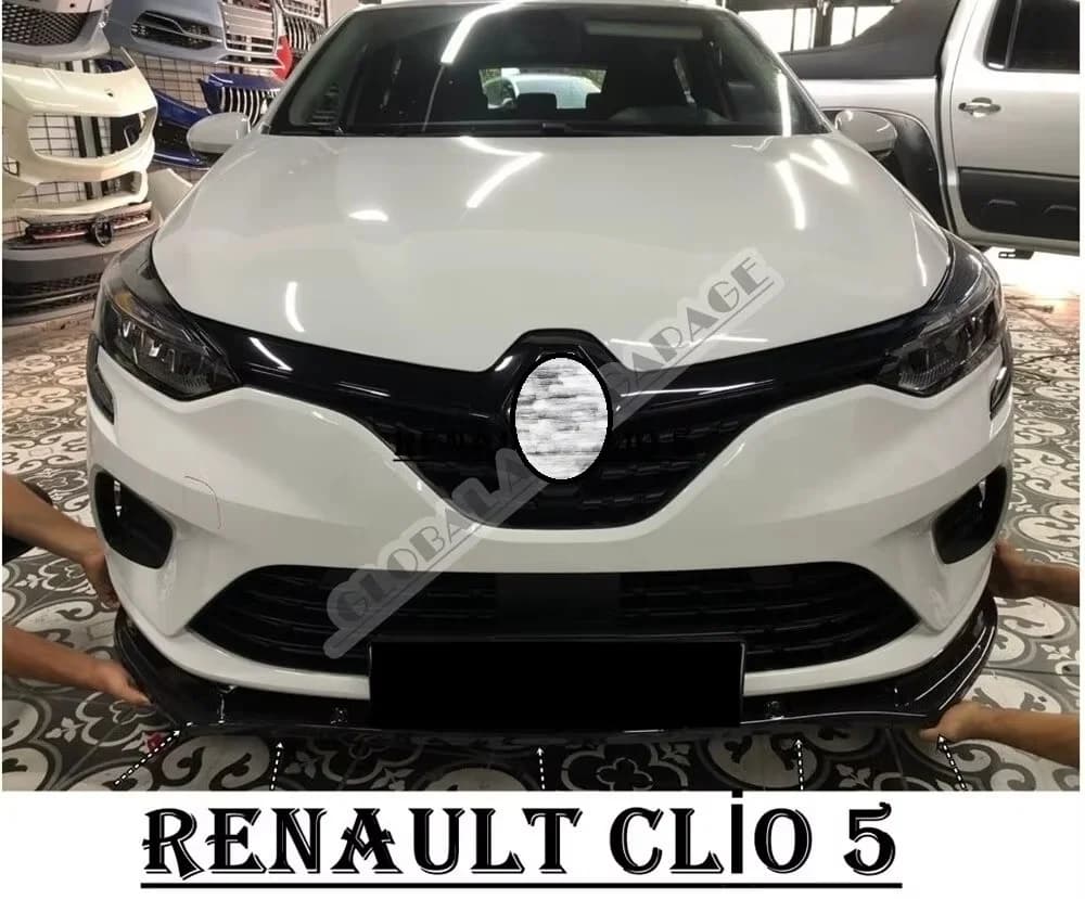 Pare-chocs avant universel pour Renault Clio 5, pare-chocs Spomicrophone, garde-boue, séparateur, diffuseur, piano noir, accessoires de rêves, Jules 2019, 2020, 2021