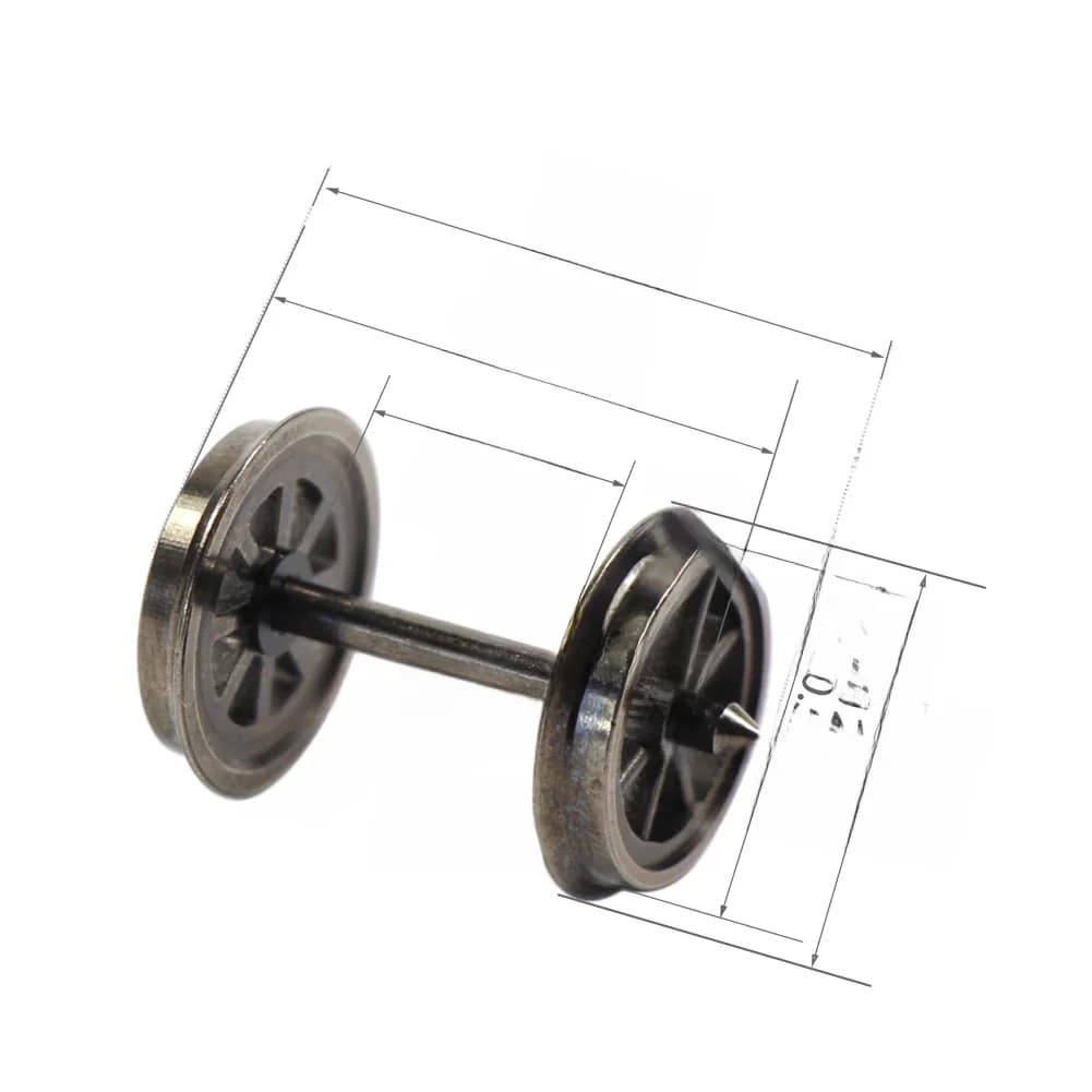 User ins 1487 Evemodel-Paire de roues à rayons en métal, échelle 00, DC, 38 ", 12 pièces, 1:87
