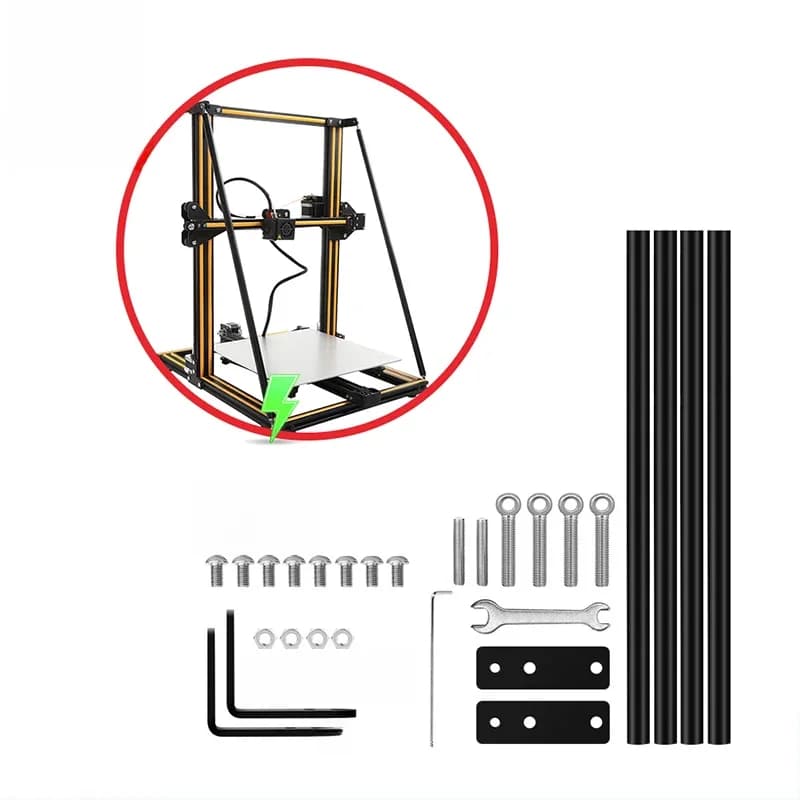 Pièces d'imprimante 3D supportant le Kit de biellette de traction ensemble de biellettes de direction en alliage d'aluminium Compatible avec Creality Ender-3/Ender-3S/Ender-3Pro CR10