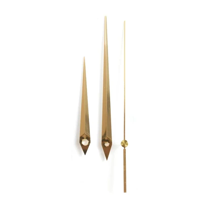 1 jeu d'aiguilles d'arbre 9708 # Accessoire d'horloge à Quartz en métal aluminium doré, noir et argent, Kits de bricolage de haute qualité