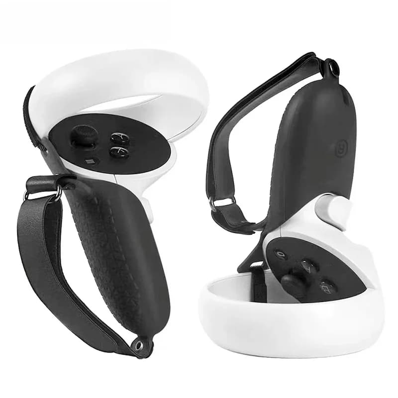 GOMRVR pour Meta/Oculus Quest 2 VR contrôleur tactile manchon de poignée en Silicone anti-dérapant et résistant à la sueur VR étui de protection accessoires