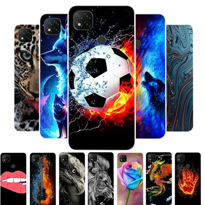 Pour Xiaomi Redmi 9C NFC Etuis Redmi 10 2022 Football Coque arrière en silicone souple pour Xiaomi Redmi 9C Housse de téléphone Redmi9C 14C Coquilles