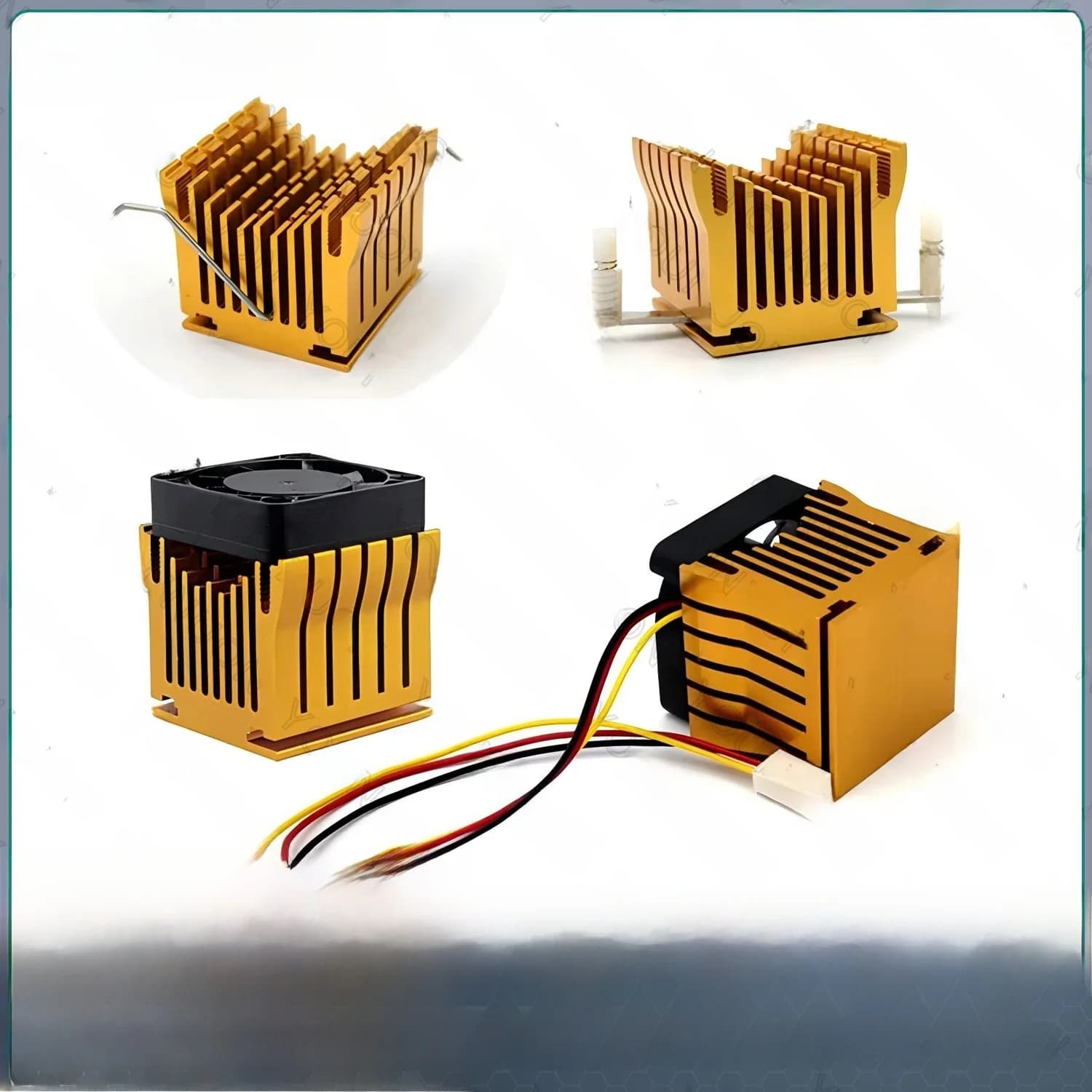 Dissipateur thermique Golden DIY, ventilateur de refroidissement, pour carte mère, dimensions 40mm, 12V, 40x40x10mm, 40x40x20mm