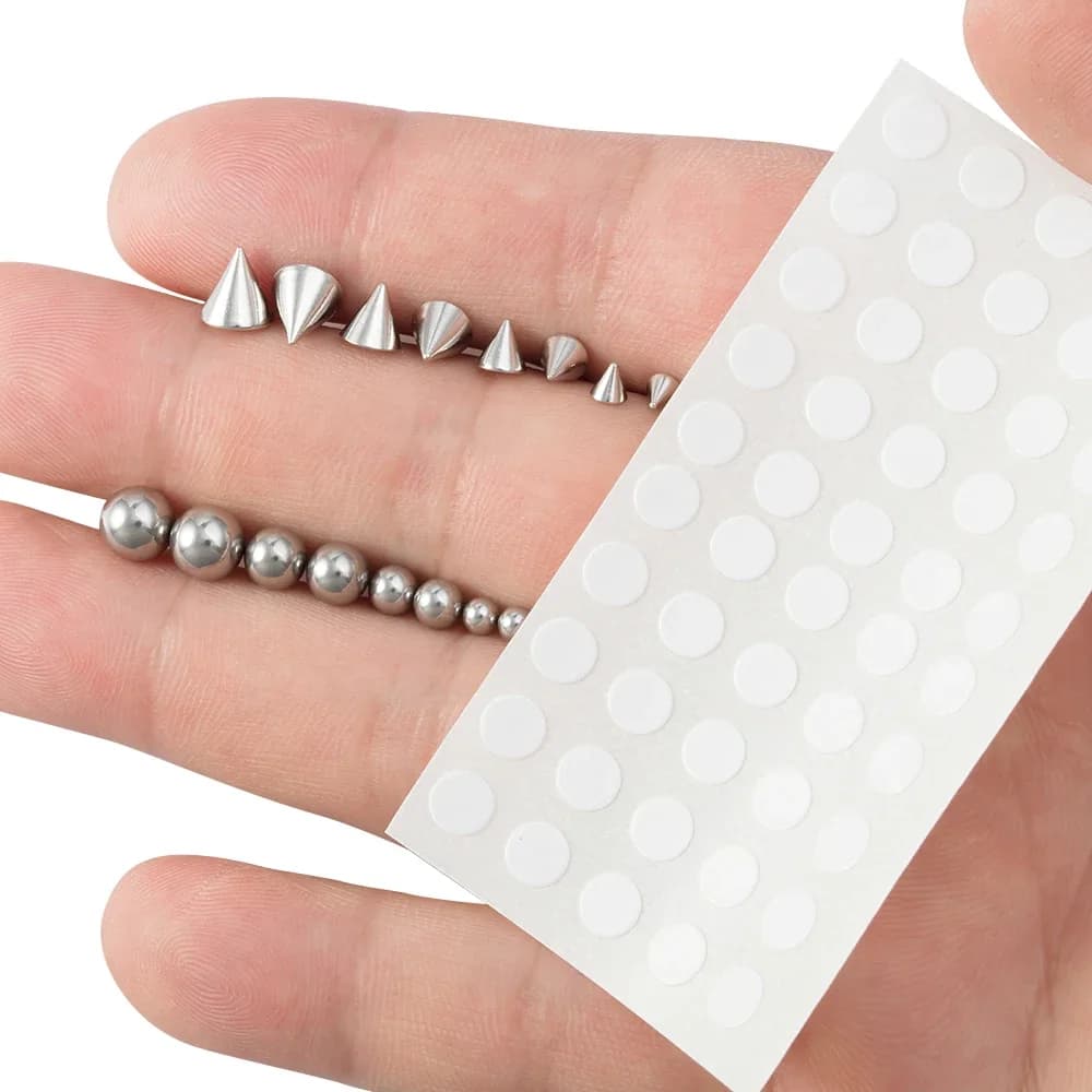 Autocollant faux ventre sourcil lèvre Piercing Stud Non Piercing boucle d'oreille ensemble nouveau faux nez anneau Piercing bijoux dérmique ancre haut