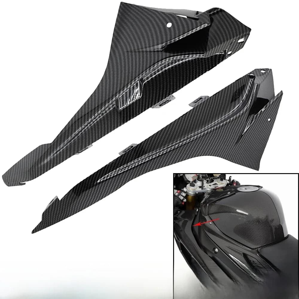 Plaque de carénage de réservoir de carburant en fibre de carbone, moulage par injection ABS, adapté pour BMW S1000RR, 2015, 2016, 2017, 2018