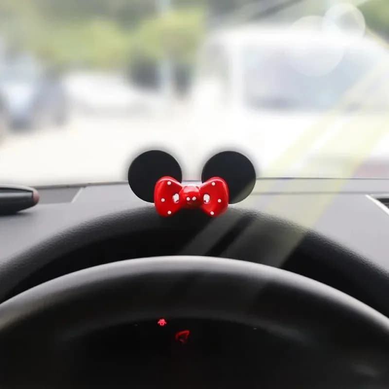 Emblème de voiture en métal Mickey Mouse 3D, pour Mini Cooper, autocollants d'intérieur de véhicule mignons, ornements, accessoires décoratifs automobiles