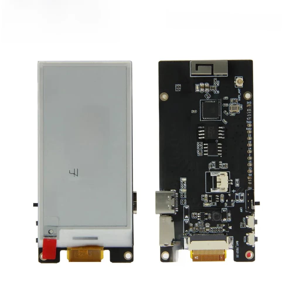 LILYGO® TTGO T5 2.66-Inch E-Paper – Module d'affichage de papier électronique ESP32 de 2.66 pouces, avec Wi-Fi, Bluetooth, Compatible T-U2T USB vers TTL, téléchargement pour Arduino