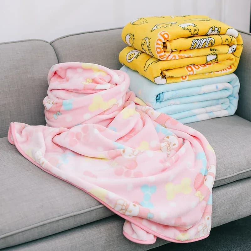 7 Styles Kawaii Anime flanelle couverture japon chambre canapé confortable chaud flanelle couverture couvre-lit sur la couverture de couverture de lit
