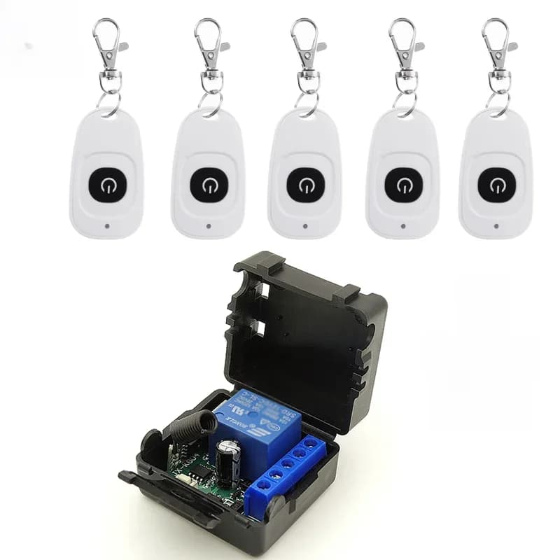 Interrupteur de télécommande sans fil universel 433 MHz, module récepteur et émetteur de relais 1 canal, 24 V CC, 10 A, pour garage/porte électronique