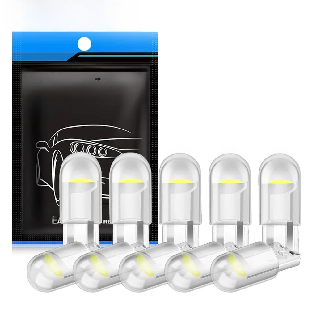 10 pièces T10 W5W LED ampoule WY5W 168 194 LED voiture intérieur dôme lumières cale Parking plaque d'immatriculation lampe Auto 12V blanc rouge jaune bleu