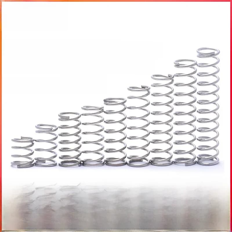 Ressort de Compression en acier inoxydable 304, ressort de rappel, fil d'acier, diamètre 0.6 ~ 0.7mm, diamètre extérieur 3 ~ 12mm, 10 pièces