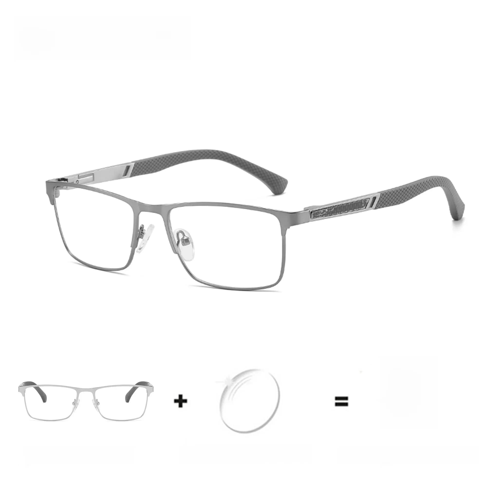 ZENOTTIC mode carré progressif lunettes de Prescription haute qualité cadre en Fiber de carbone lunettes myopes lunettes optiques hommes