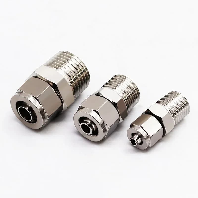 Raccords de Tuyaux à Vis Rapide en Cuivre, Composants Pneubagues, Joint Torsadé Rapide, PC4, 6, 8, 10, 12mm, M5, 1/8, 1/4, 3/8, 1/2
