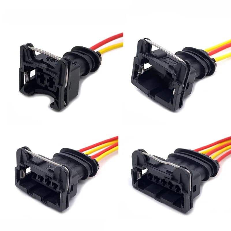 1 jeu de connecteurs de câbles électriques pour injecteur de carburant scellé de voiture à 2, 3, 4, 5 broches, faisceau de câbles, fiche 282191-1 282192-1 282193-1