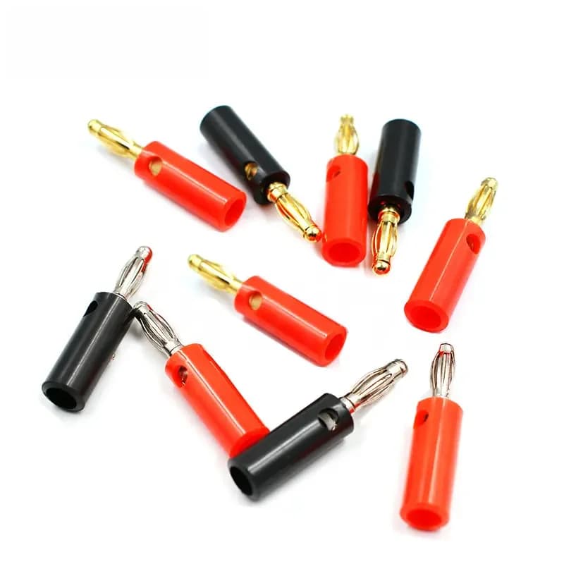 Vis de haut-parleur Audio banane plaque d'or connecteurs 4mm en STOCK noir rouge usine en ligne en gros doré
