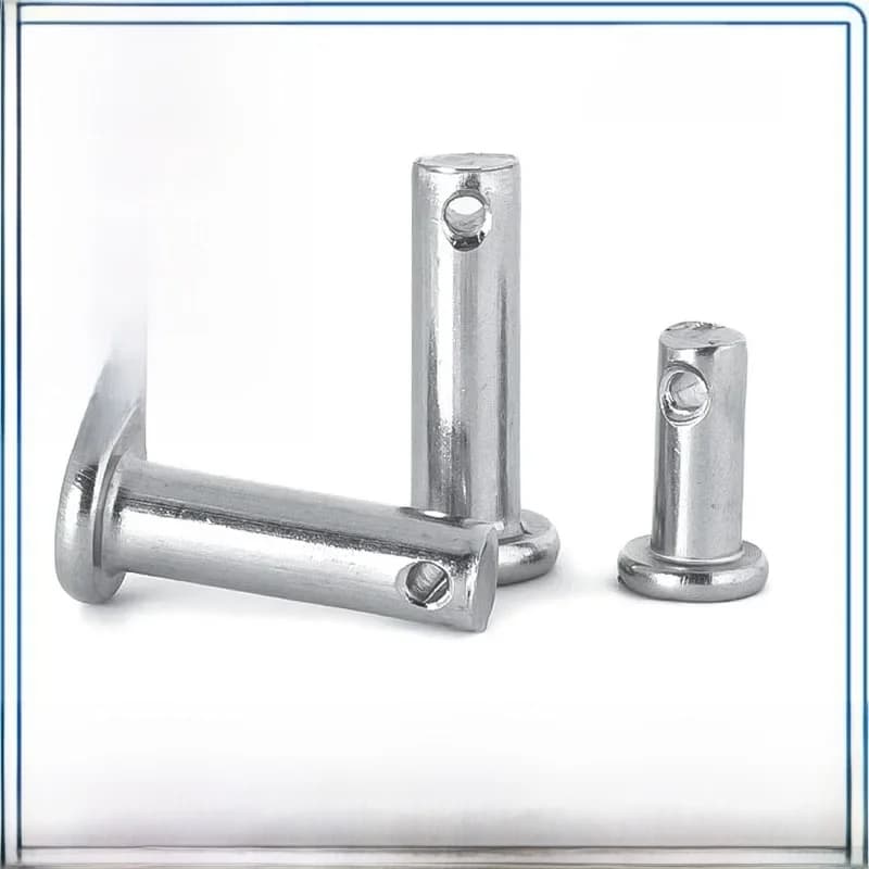 Exacpille de goupille de rouleau d'axe de positionnement cylindrique avec trou, roulement à tête plate en acier inoxydable 304, figurine M3, M5, M6, M8, M10, M12, GB882, 1/10 pièces