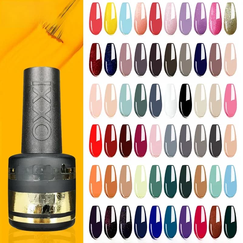 OXXI 8ml Vernis Semi-Permanent 60 Couleurs, Vernis à Ongles Semi-Permanent, Manucure Gel UV, Émail Soak-Off, Vernis Hybrides Gellac Nouveauté