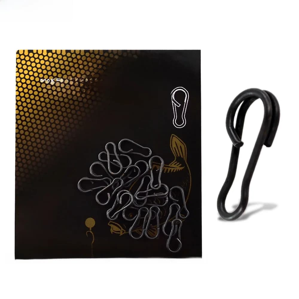 Clips à pression pour la pêche, 60 pièces, maillons de vitesse, pivotant, changement rapide, Terminal de carpe, matériel AG039