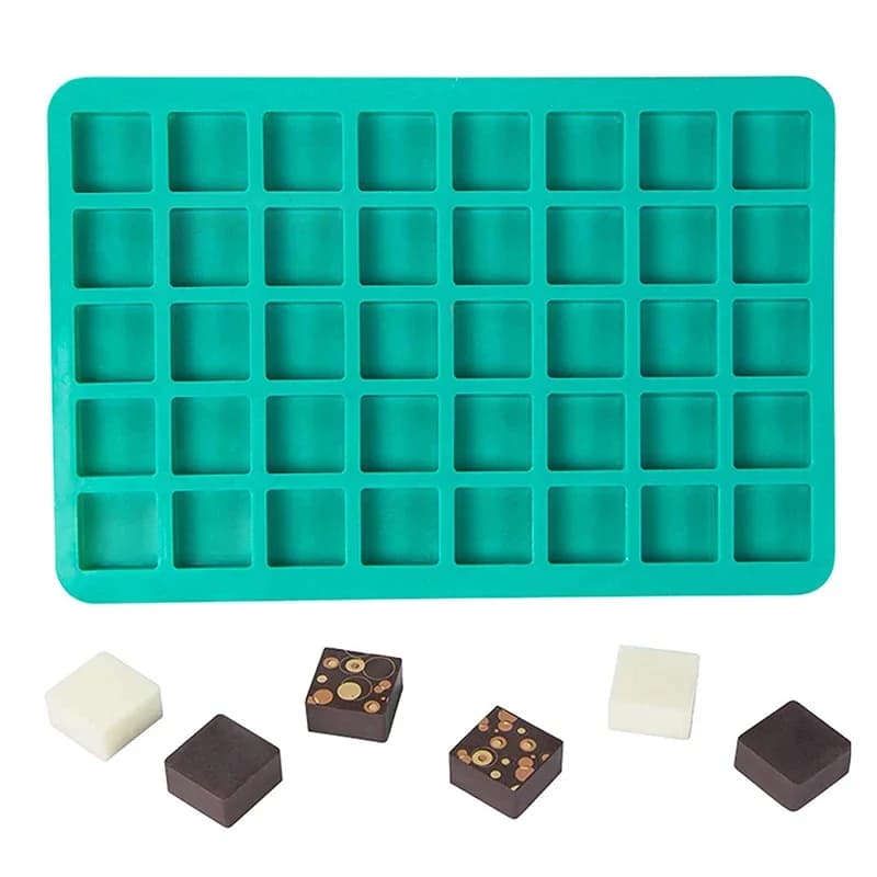 Moule carré en Silicone pour bonbons, Caramel, plateau à glaçons, truffes au chocolat, bombes grasses, moule gommeux, accessoires De cuisine