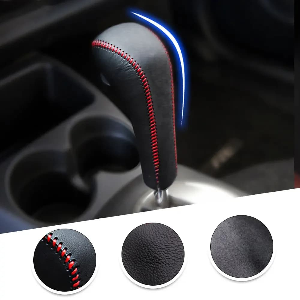 Couvercle de pommeau de levier de vitesse de frein à main en cuir PU, décor de voiture, coque pour Honda Fit 2005, 2016, 2007 AT, 1PC