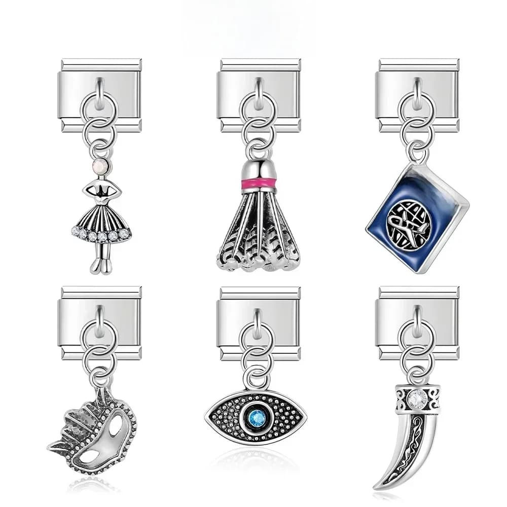 Hapiship nouveau Original Daisy mode fille masque oeil passeport charme liens ajustement 9mm Bracelet en acier inoxydable fabrication de bijoux DJTop80