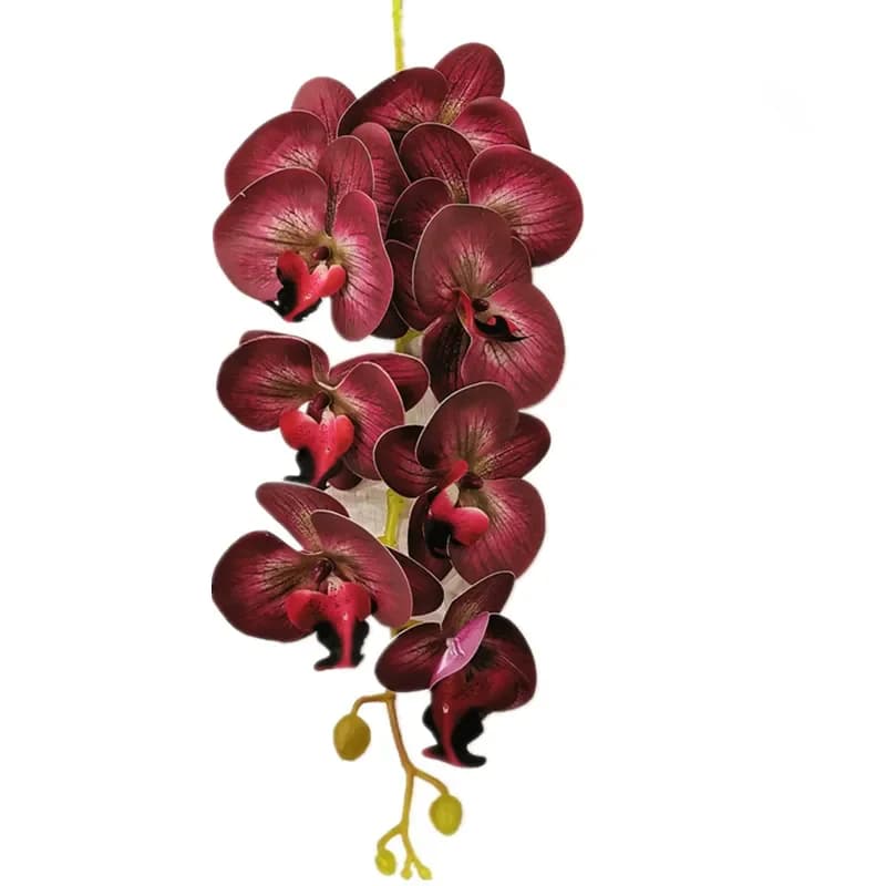 Une orchidée papillon en Latex, fleurs, 9 têtes, toucher réel, orchidée Phalaenopsis artificielle de bonne qualité