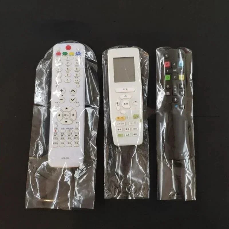 10 pièces de film thermorétractable transparent pour télécommande de télévision/climatiseur, housse de protection universelle