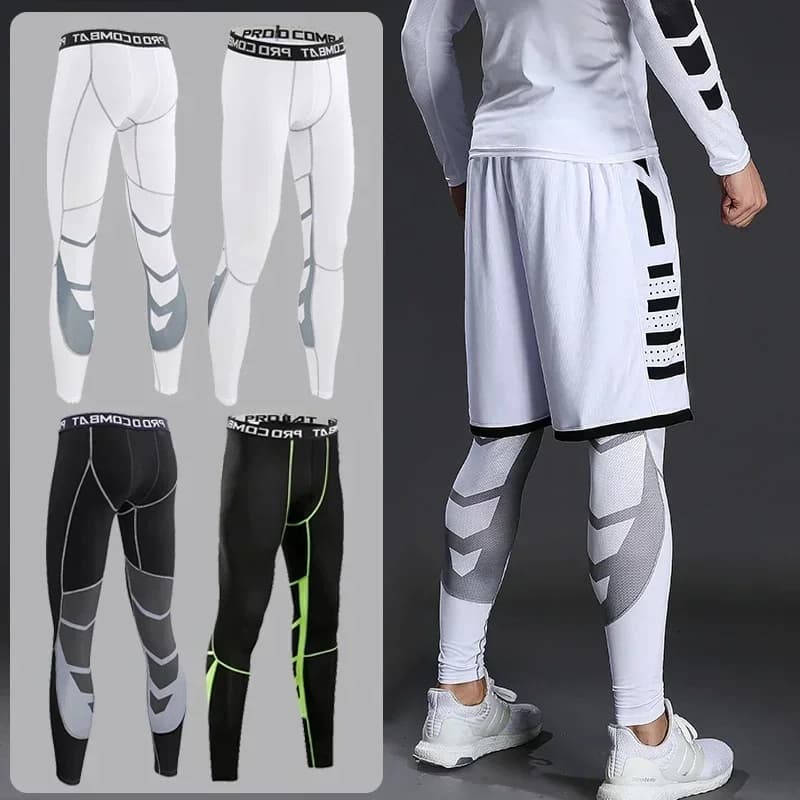 Pantalon de Compression en Lycra pour homme, cyclisme, course, basket-ball, football, élasticité, collant de Fitness, Legging, protection contre les éruptions cutanées