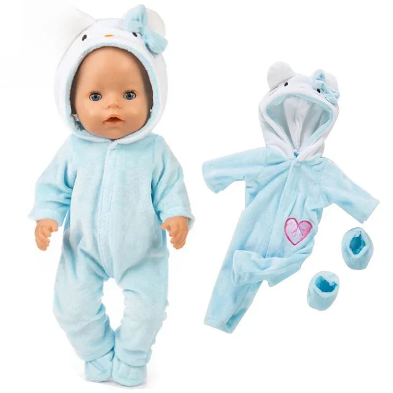 Ensemble de vêtements d'hiver pour bébé, tenue Butter Kitty, manteau Reborn, sweat à capuche trempé pour vêtements jouets, 17 po, 40cm