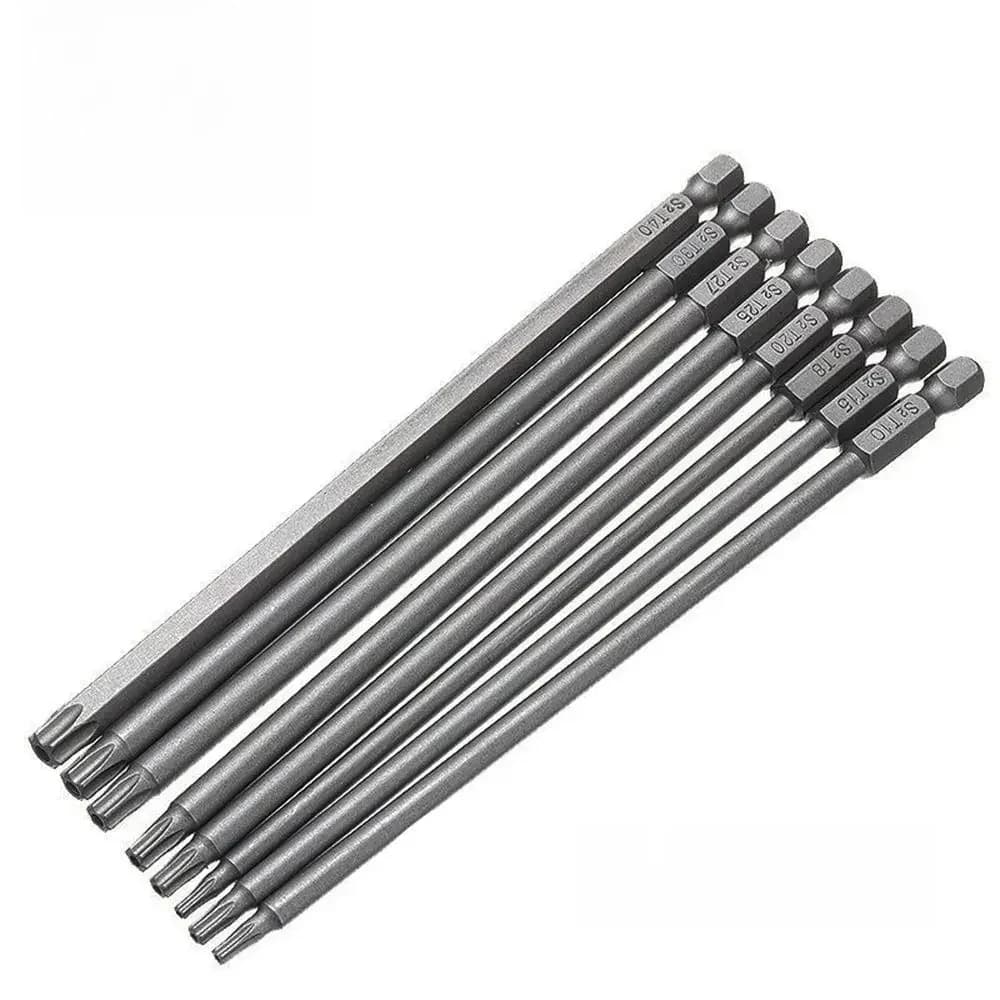 Jeu d'embouts de tournevis électrique, 8 pièces, tête magnétique hexagonale de sécurité 150MM, T8 T10 T15 T20 T25 T27 T30 T40